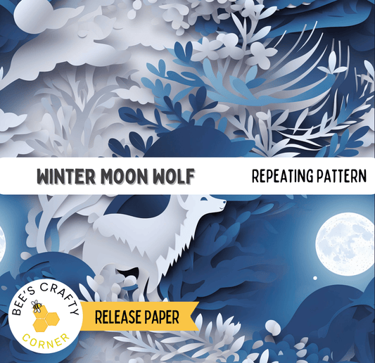 The image is a collage of various images, including a large moon, a wolf, and other natural elements, all set against a blue and white background.