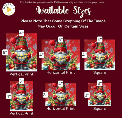 Christmas Gnomes - Theme Pack Reusable Diamond Painting Release Paper