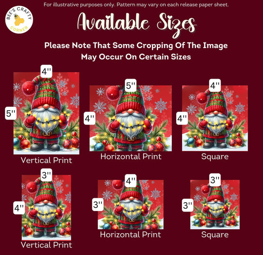 Christmas Gnomes - Theme Pack Reusable Diamond Painting Release Paper