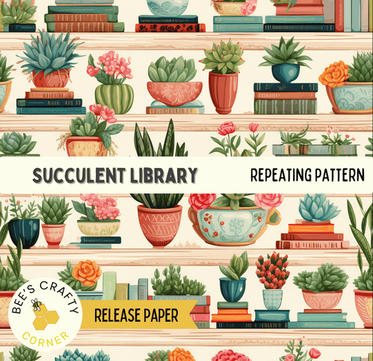 The image is a repeating pattern of various potted plants and flowers, arranged on shelves and stacked on top of each other. The pattern includes a variety of colors and shapes, creating a visually appealing and harmonious design.