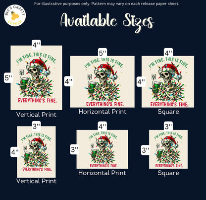Everything's Fine - Reusable Patterned Diamond Painting Release Paper