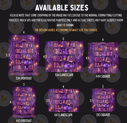a collection of six different sizes of bookshelves, each with a unique design and color scheme. The bookshelves vary in size, ranging from small to large, and are arranged in a grid format. The image is a collage of these bookshelves, showcasing the different options available for purchase.
