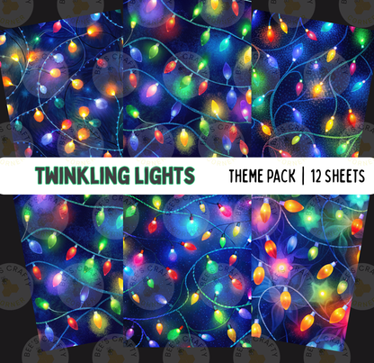 The image is a collage of various colorful Christmas lights, including twinkling lights and other festive lights, arranged in a visually appealing pattern.
