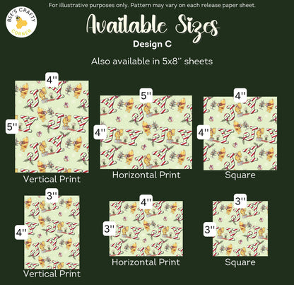 Classic Pooh Christmas - Reusable Patterned Diamond Painting Release Paper