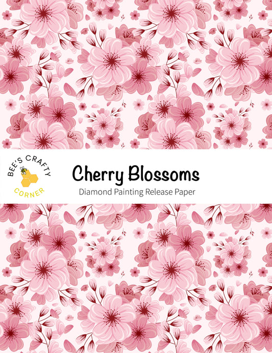 RELEASE PAPER | Cherry Blossoms - Reusable Patterned Diamond Painting Release Paper