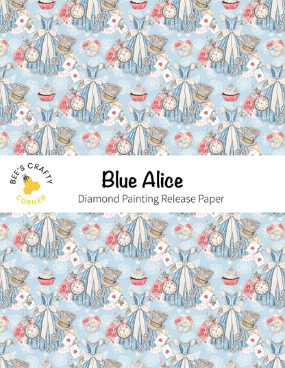 RELEASE PAPER | Blue Alice - Reusable Patterned Diamond Painting Release Paper