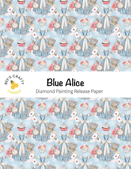 RELEASE PAPER | Blue Alice - Reusable Patterned Diamond Painting Release Paper