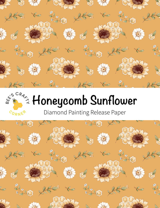 RELEASE PAPER | Honeycomb Sunflower - Reusable Patterned Diamond Painting Release Paper