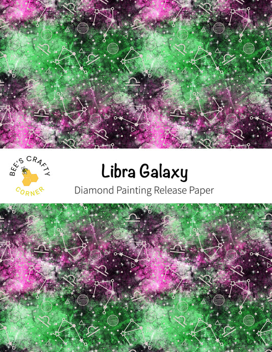 RELEASE PAPER | Libra Galaxy - Reusable Patterned Diamond Painting Release Paper