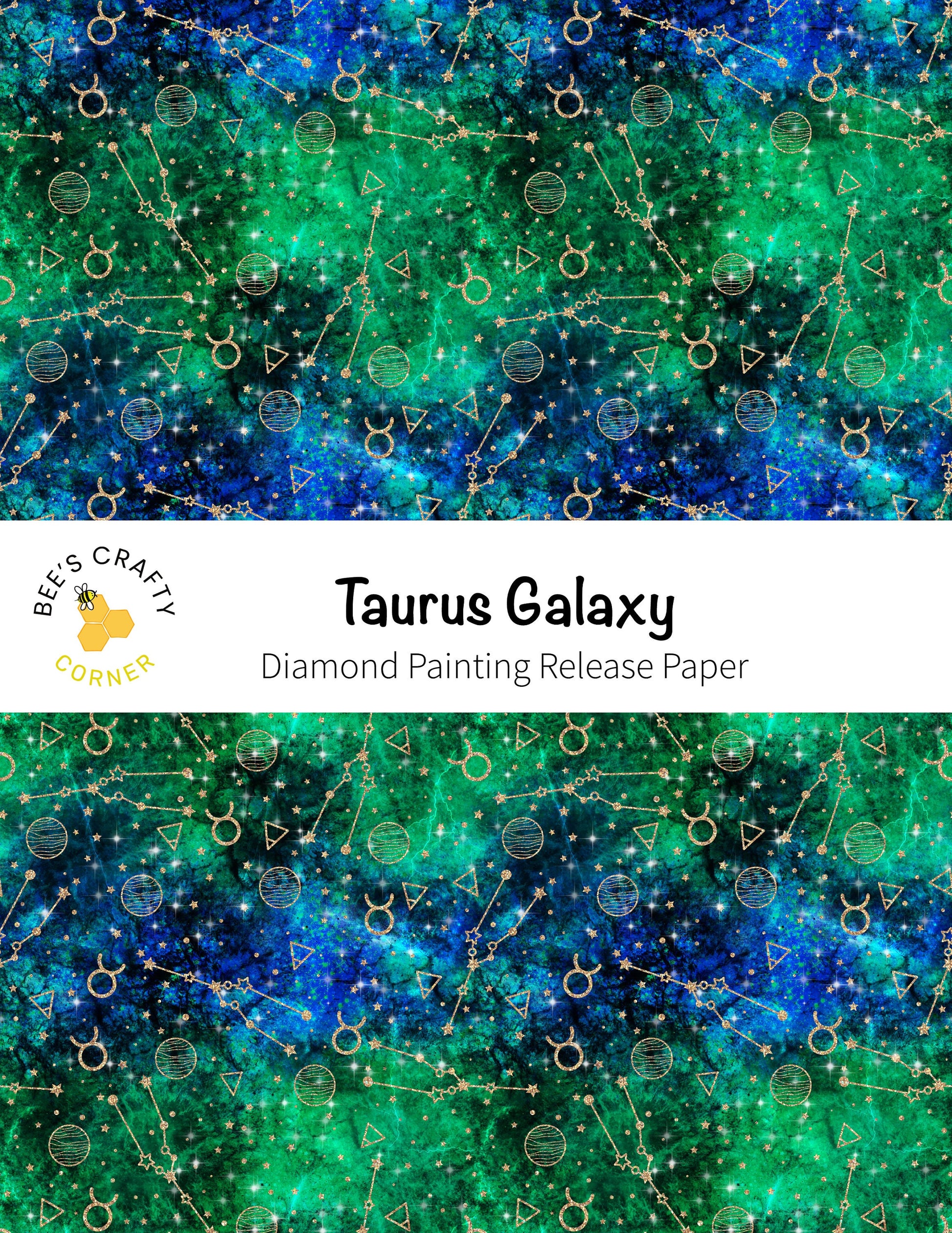 RELEASE PAPER | Taurus Galaxy - Reusable Patterned Diamond Painting Release Paper