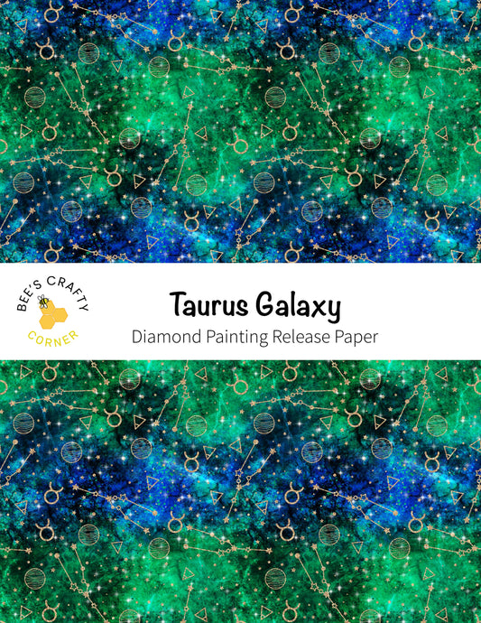 RELEASE PAPER | Taurus Galaxy - Reusable Patterned Diamond Painting Release Paper