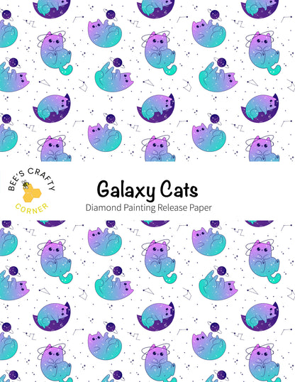 RELEASE PAPER | Galaxy Cats - Reusable Patterned Diamond Painting Release Paper