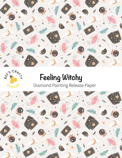RELEASE PAPER | Feeling Witchy - Reusable Patterned Diamond Painting Release Paper