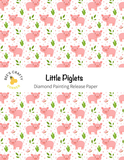 RELEASE PAPER | Little Piglets - Reusable Patterned Diamond Painting Release Paper