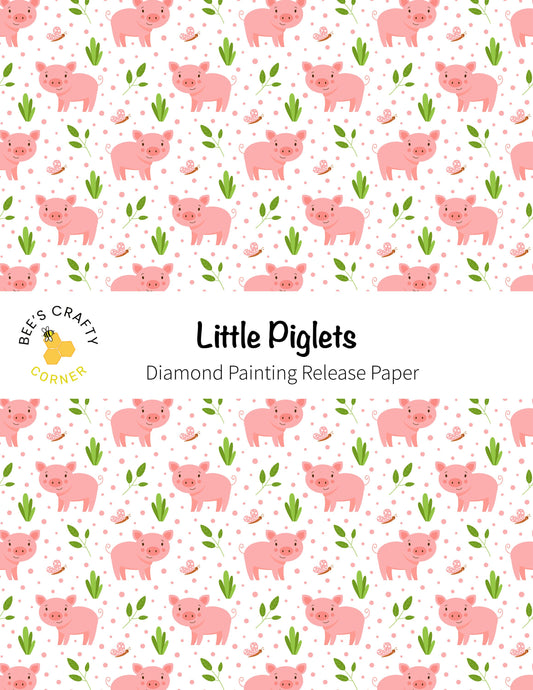 RELEASE PAPER | Little Piglets - Reusable Patterned Diamond Painting Release Paper