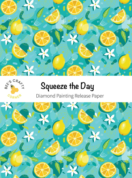 RELEASE PAPER | Squeeze The Day - Reusable Patterned Diamond Painting Release Paper