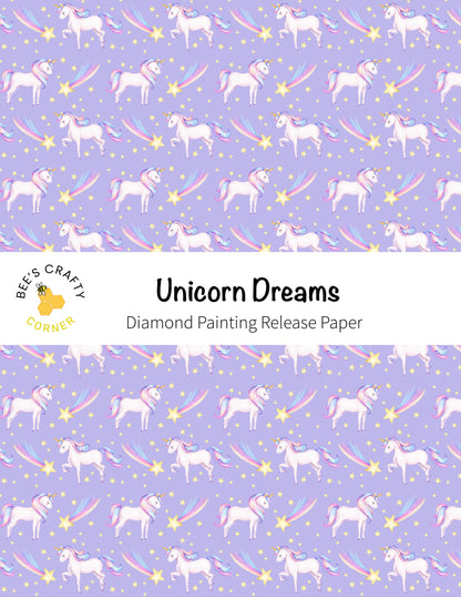 RELEASE PAPER | Unicorn Dreams - Reusable Patterned Diamond Painting Release Paper