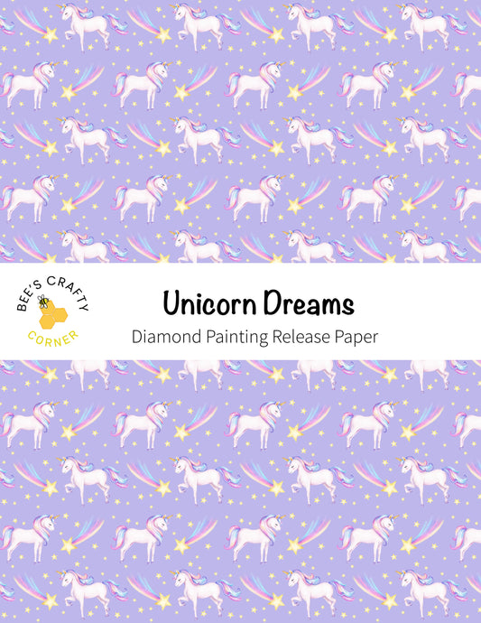 RELEASE PAPER | Unicorn Dreams - Reusable Patterned Diamond Painting Release Paper