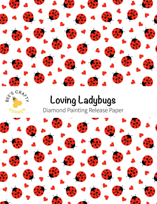 RELEASE PAPER | Loving Ladybugs - Reusable Patterned Diamond Painting Release Paper