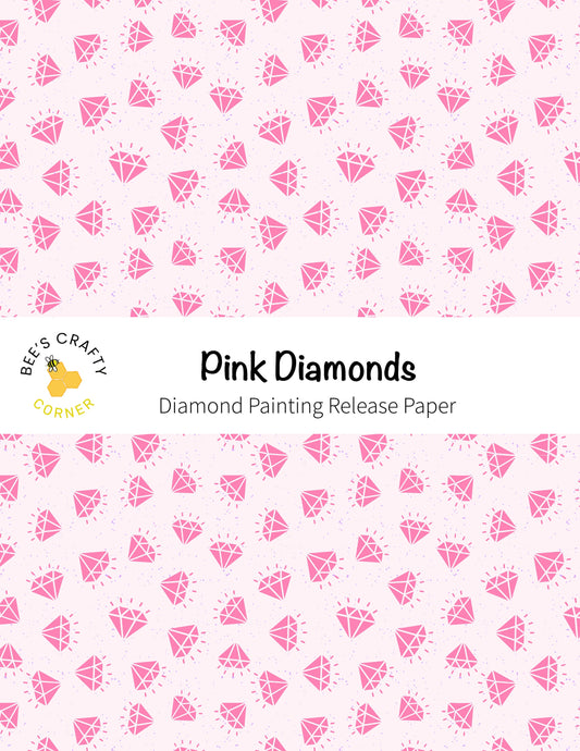 RELEASE PAPER | Pink Diamonds - Reusable Patterned Diamond Painting Release Paper