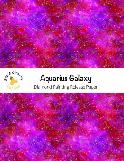 RELEASE PAPER | Aquarius Galaxy - Reusable Patterned Diamond Painting Release Paper