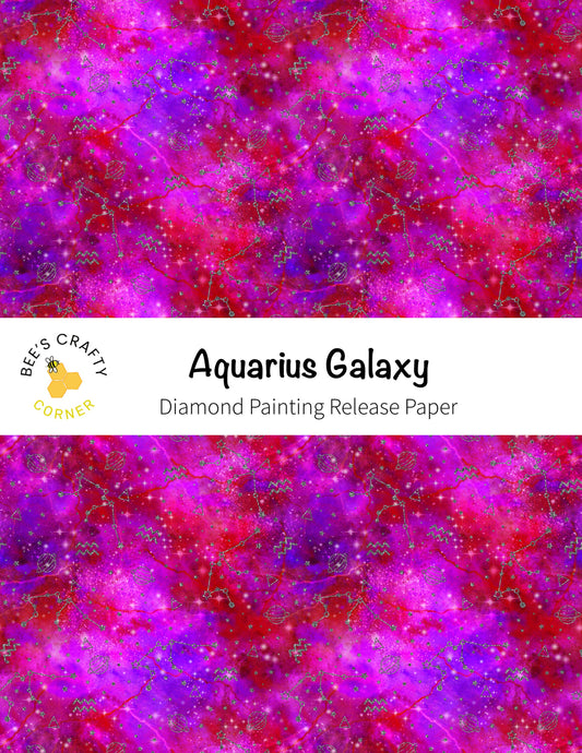 RELEASE PAPER | Aquarius Galaxy - Reusable Patterned Diamond Painting Release Paper