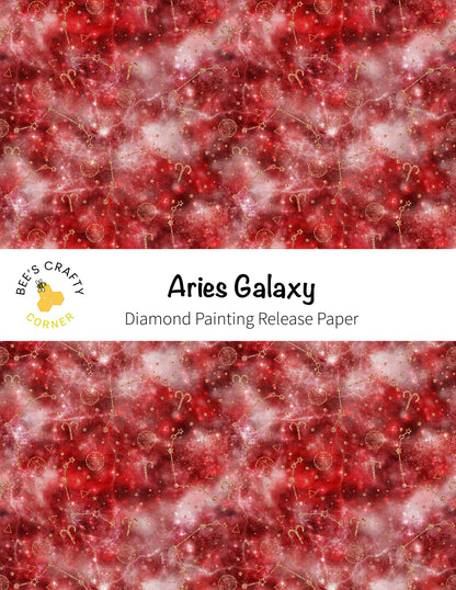 RELEASE PAPER | Aries Galaxy - Reusable Patterned Diamond Painting Release Paper
