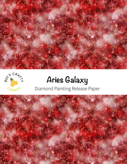 RELEASE PAPER | Aries Galaxy - Reusable Patterned Diamond Painting Release Paper