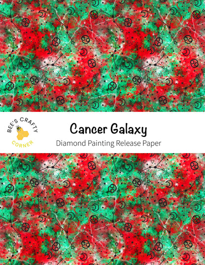 RELEASE PAPER | Cancer Galaxy - Reusable Patterned Diamond Painting Release Paper