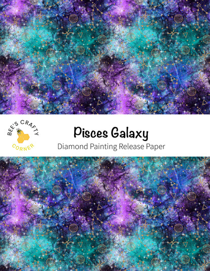 RELEASE PAPER | Pisces Galaxy - Reusable Patterned Diamond Painting Release Paper