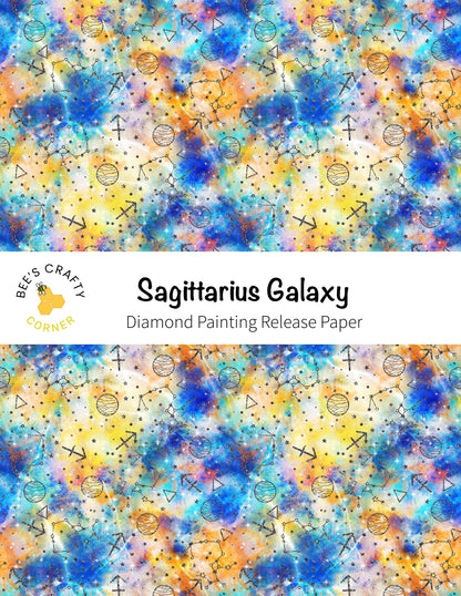 RELEASE PAPER | Sagittarius Galaxy - Reusable Patterned Diamond Painting Release Paper