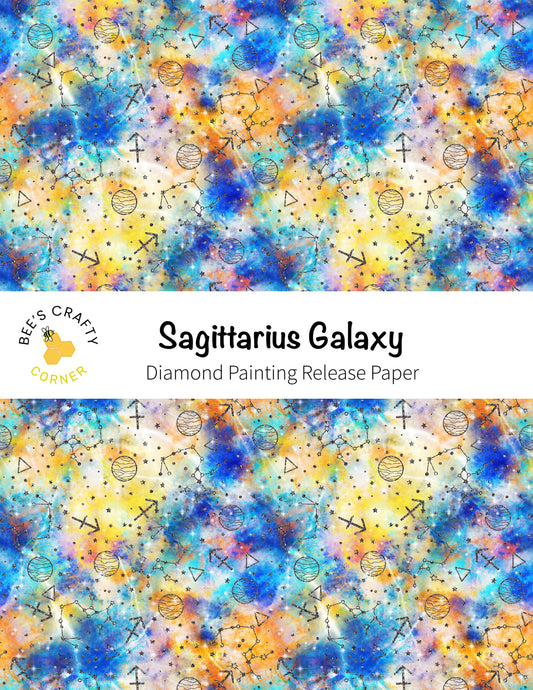 RELEASE PAPER | Sagittarius Galaxy - Reusable Patterned Diamond Painting Release Paper