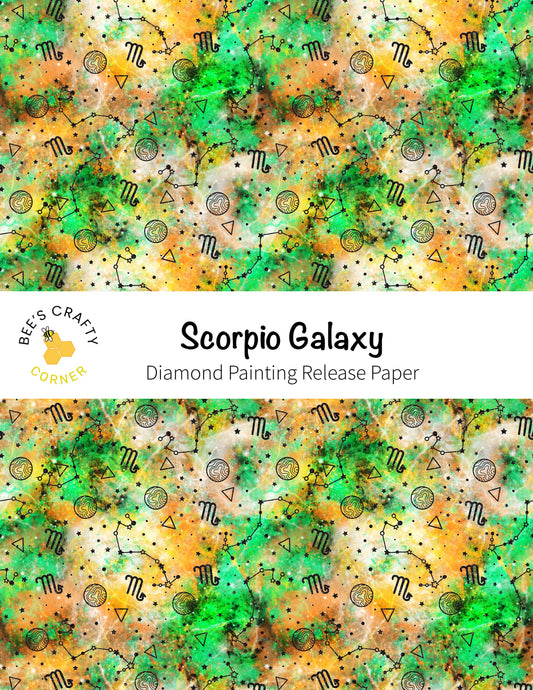 RELEASE PAPER | Scorpio Galaxy - Reusable Patterned Diamond Painting Release Paper