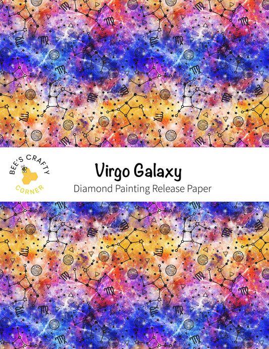 RELEASE PAPER | Virgo Galaxy - Reusable Patterned Diamond Painting Release Paper