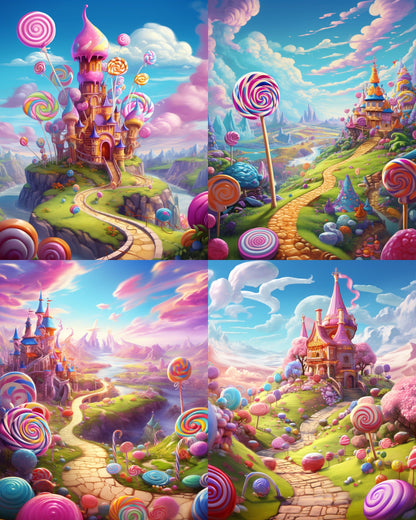 RELEASE PAPER | Candyland - Theme Pack Reusable Diamond Painting Release Paper