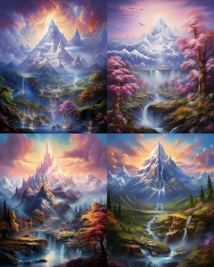 RELEASE PAPER | Mountain Rivers - Theme Pack Reusable Diamond Painting Release Paper