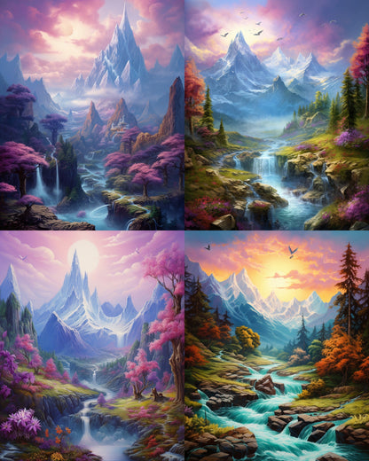 RELEASE PAPER | Mountain Rivers - Theme Pack Reusable Diamond Painting Release Paper