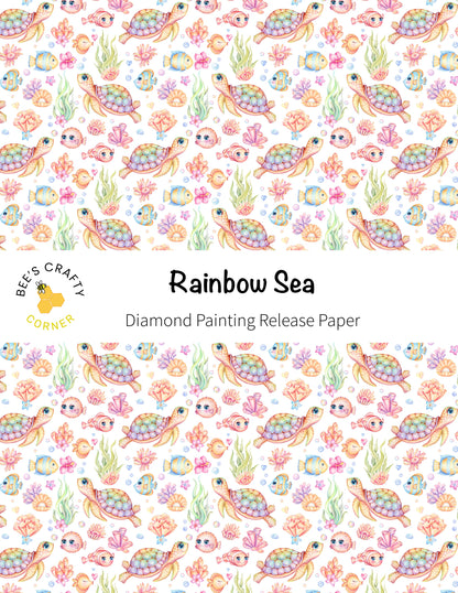 RELEASE PAPER | Rainbow Sea - Reusable Patterned Diamond Painting Release Paper