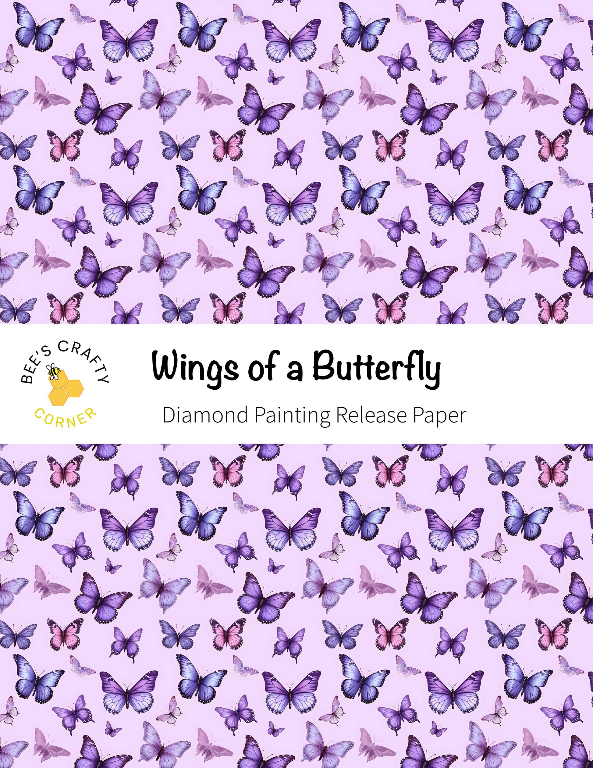 RELEASE PAPER | Wings of a Butterfly Reusable Patterned Diamond Painting Release Paper