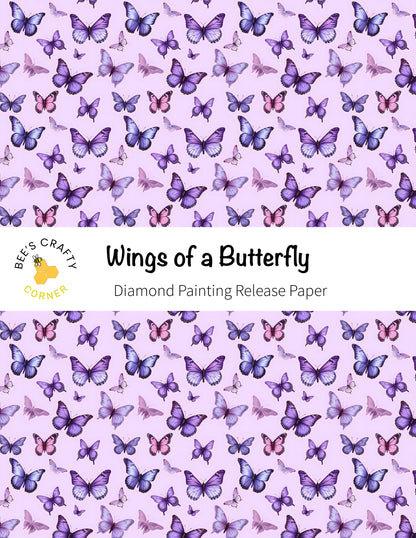 RELEASE PAPER | Wings of a Butterfly Reusable Patterned Diamond Painting Release Paper