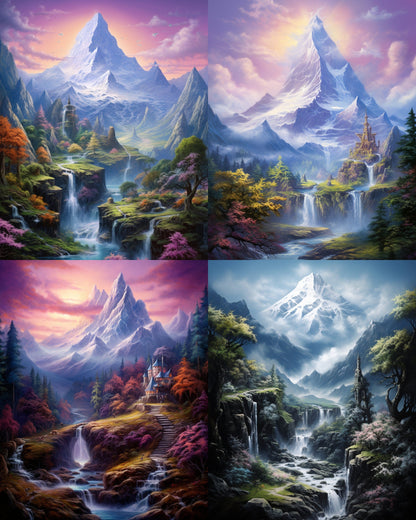 RELEASE PAPER | Mountain Rivers - Theme Pack Reusable Diamond Painting Release Paper