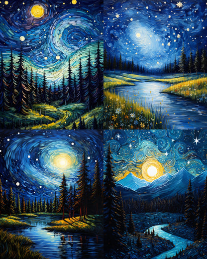 RELEASE PAPER | Starry Night - Theme Pack Reusable Diamond Painting Release Paper