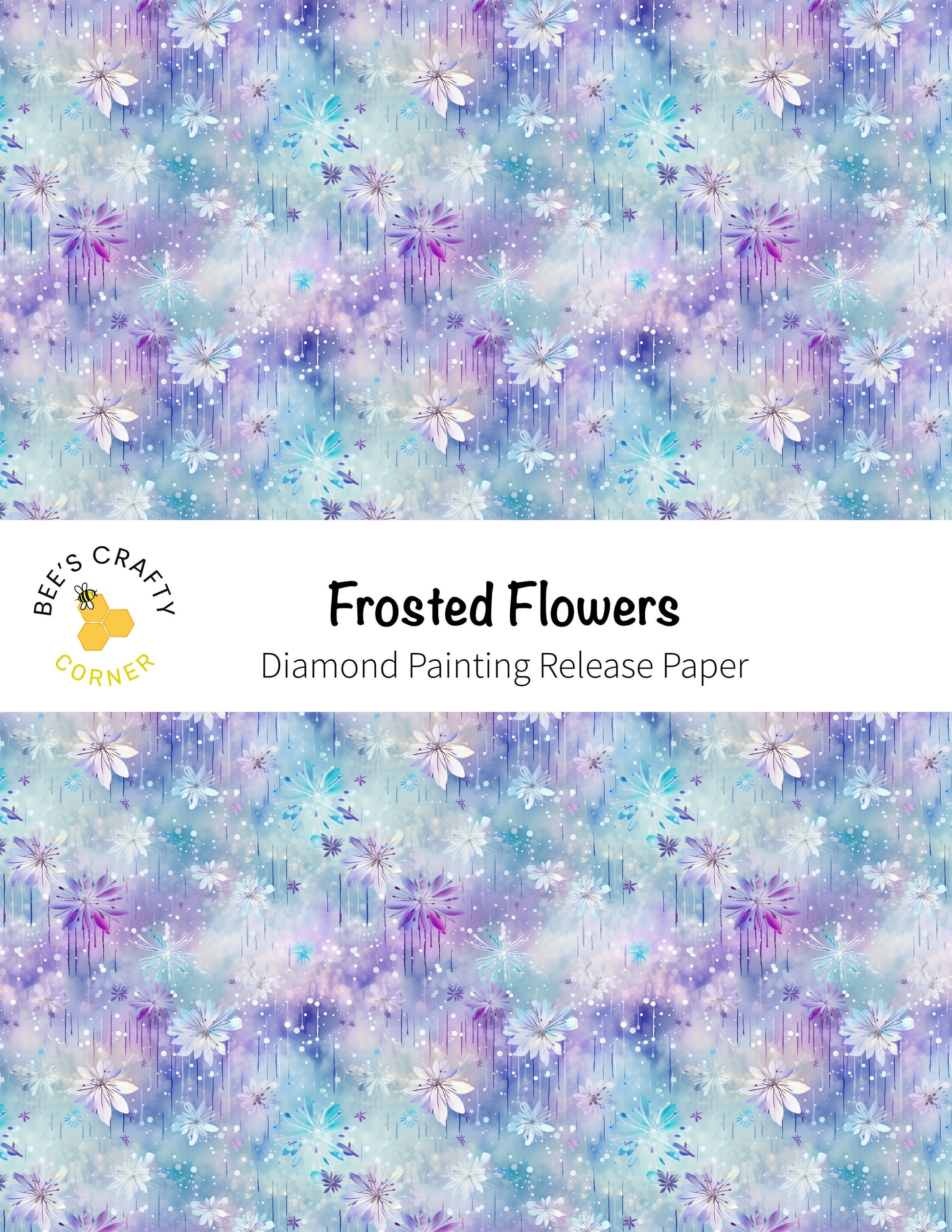 RELEASE PAPER | Frosted Flowers - Reusable Patterned Diamond Painting Release Paper