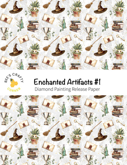 RELEASE PAPER | Enchanted Artifacts #1 - Reusable Patterned Diamond Painting Release Paper
