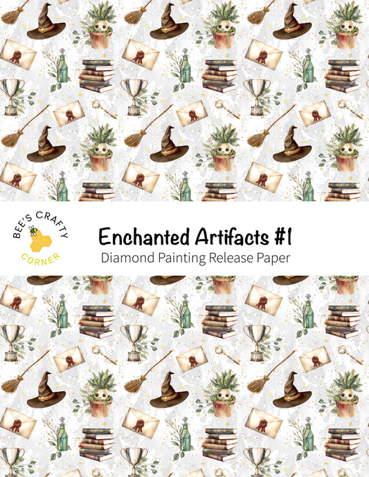 RELEASE PAPER | Enchanted Artifacts #1 - Reusable Patterned Diamond Painting Release Paper