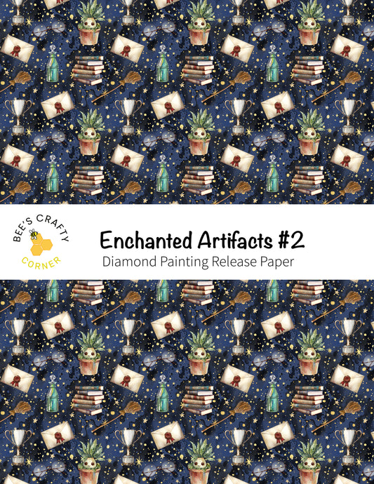 RELEASE PAPER | Enchanted Artifacts #2 - Reusable Patterned Diamond Painting Release Paper