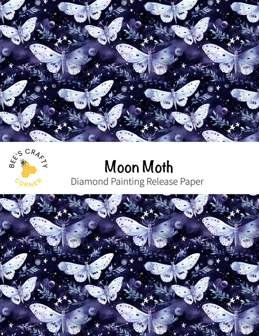 RELEASE PAPER | Moon Moth - Reusable Patterned Diamond Painting Release Paper