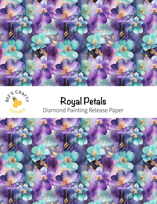 RELEASE PAPER | Royal Petals - Reusable Patterned Diamond Painting Release Paper