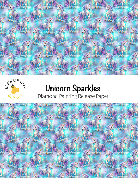 RELEASE PAPER | Unicorn Sparkles - Reusable Patterned Diamond Painting Release Paper