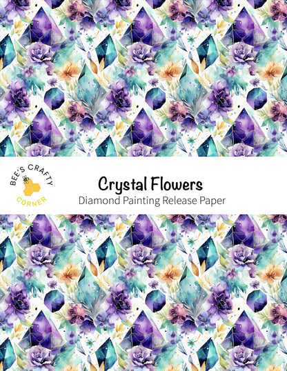 RELEASE PAPER | Crystal Flowers - Reusable Patterned Diamond Painting Release Paper